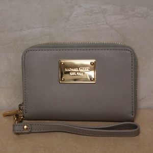 Michael Kors Saffiano Leather Wristlet Wallet